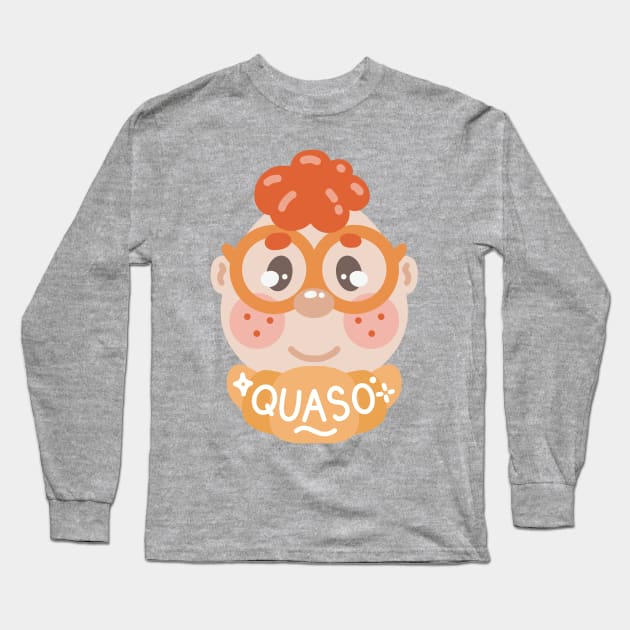 Quaso Carl Funny Character Art Long Sleeve T-Shirt by Sweetums Art Shop